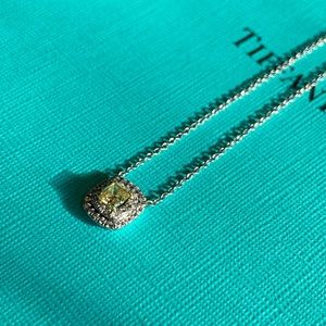 Tiffany & Co .33 Carat Yellow Diamond Pendant